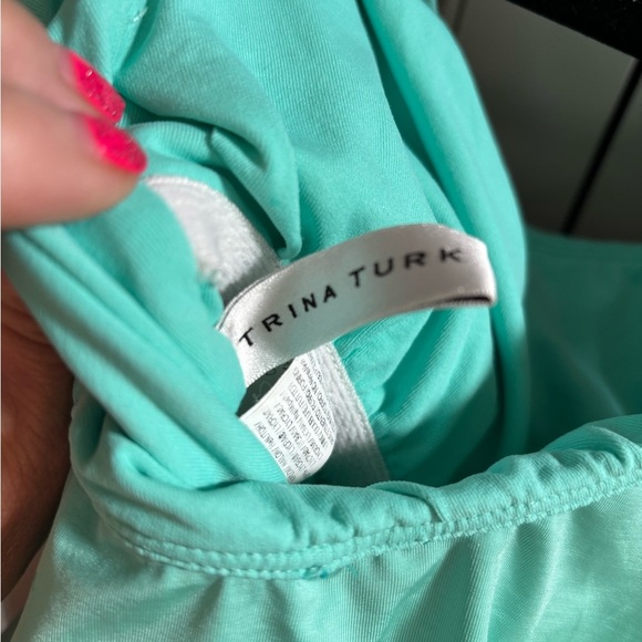 Trina Turk Tiffany blue bathing suit sz 8 - Picture 7 of 8